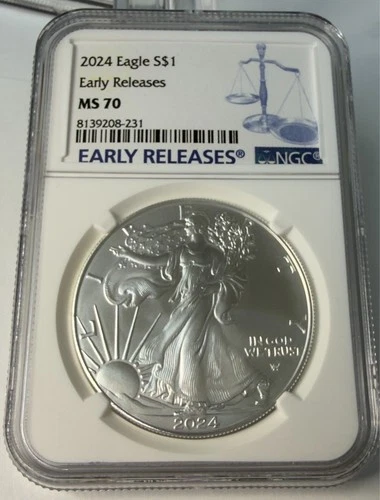 2024  American Silver Eagle $1 NGC  MS70