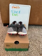 Plae Shoes Unisex Elise Knit Sneakers Voltage Grey Slip On Rubber Toe US Kids 8