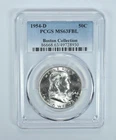 1954-D Franklin Half Dollar Boston Collection MS63 FBL PCGS Blue Label *4421