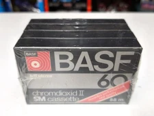 Pack 4x Basf Chromdioxid II 60 - Blank Cassette Tapes - New and Sealed