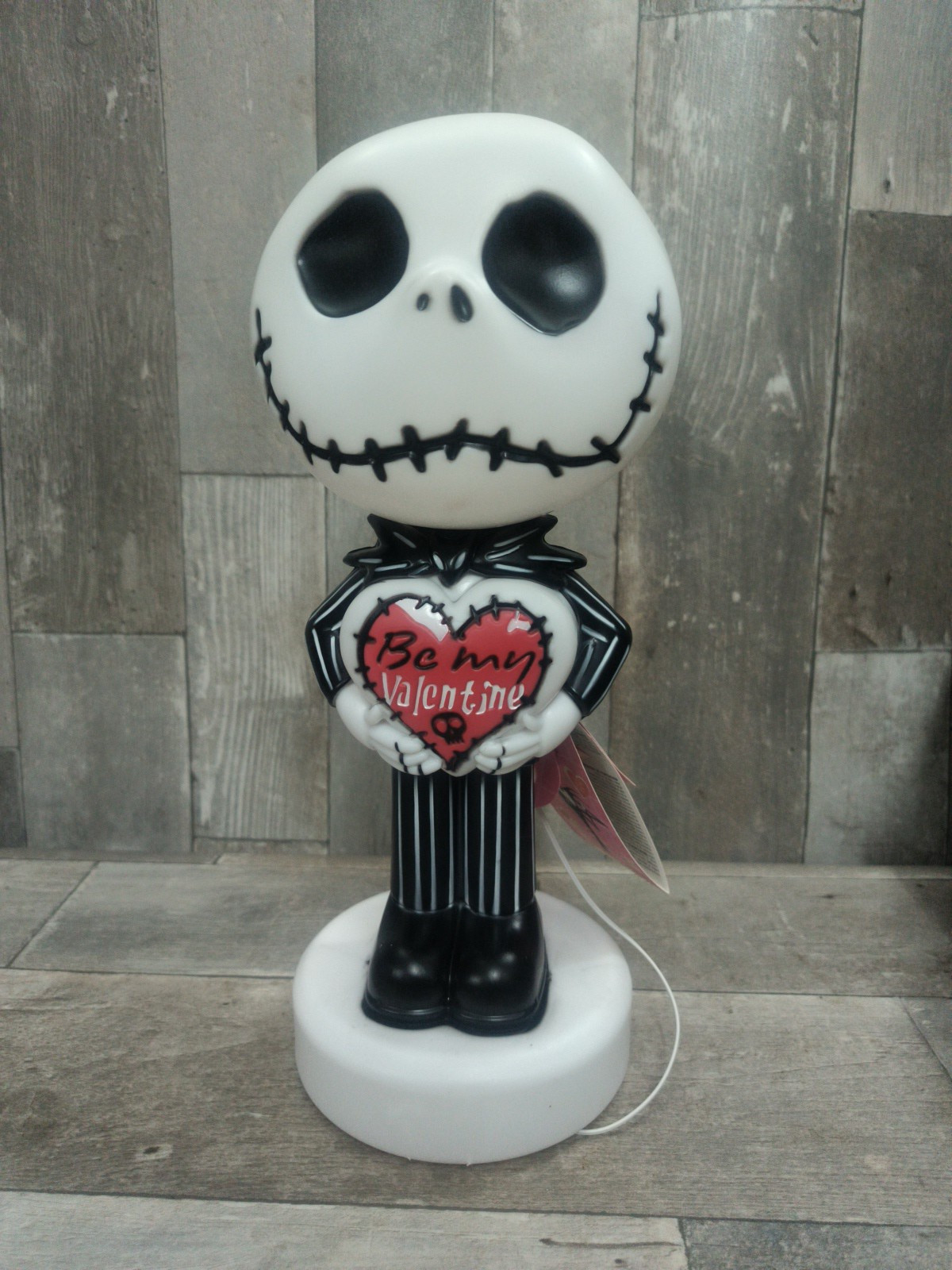 Jack Skellington NBC 14” Valentines Day Blow Mold Light Up Heart Gemmy Led