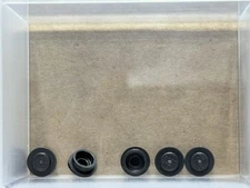 LEGO Parts - Pearl Dark Gray Plate, Round 1 x 1 - No 4073 - QTY 5