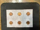 UNITED STATES 1952 S TO  1958 D LINCOLN  WHEAT CENTS  Red UNC 6 Coin Lot 11233
