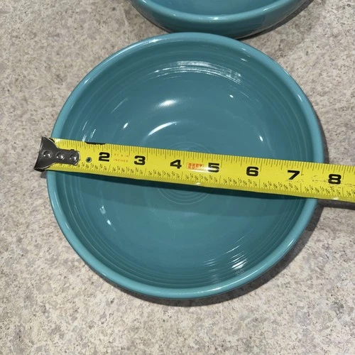 Set of 2 (two) FIESTA  MEDIUM bistro BOWL turquoise blue