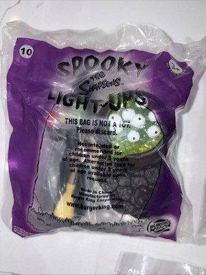 2001 The Simpsons Spooky Light-Ups Burger King Kids Meal Toy 10 Witch Marge NEW