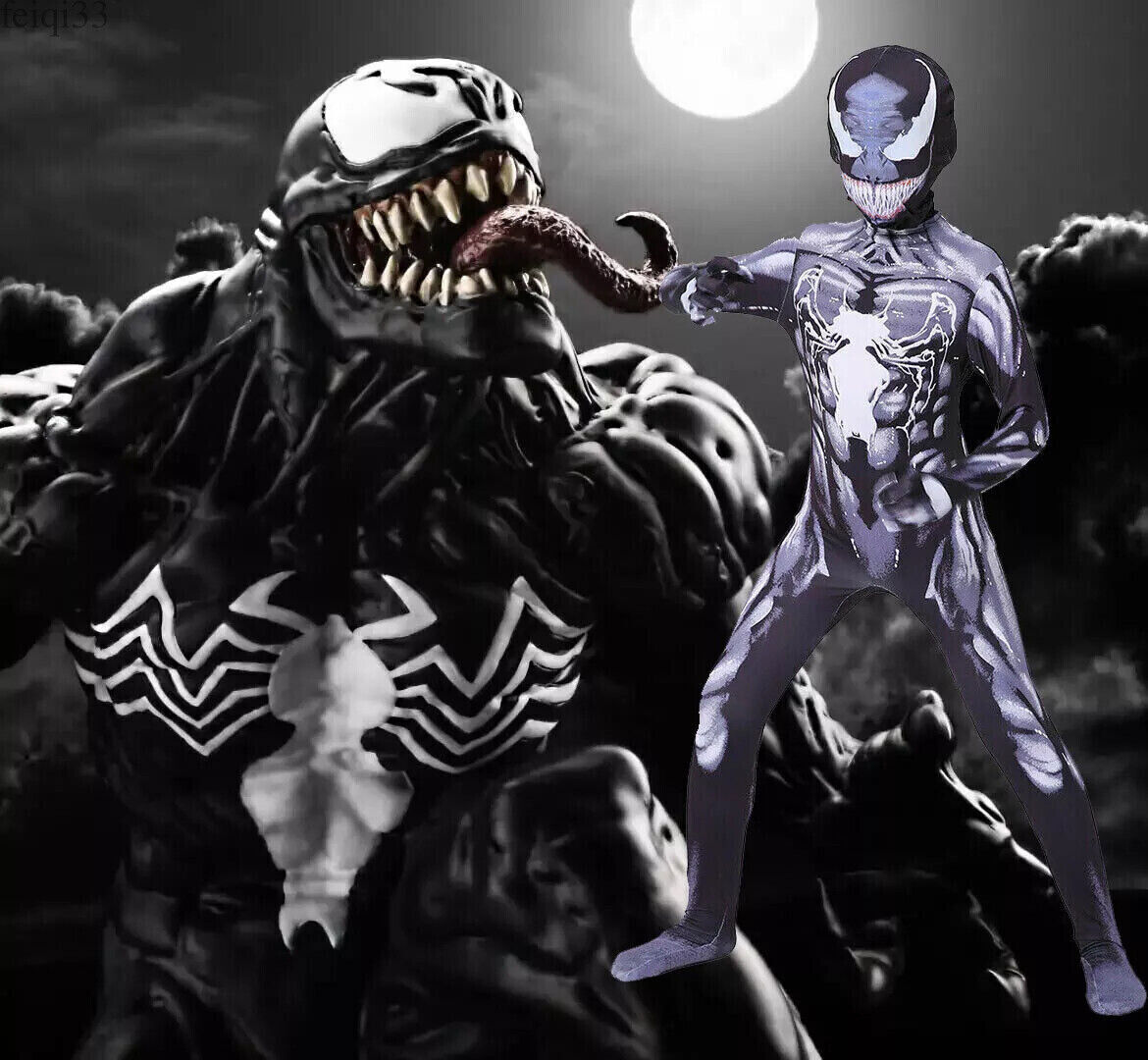 コスベイビー　VENOM 3個セット 2024 Venom 3 Jumpsuit Kids Cosplay Costume Spider-Man Halloween