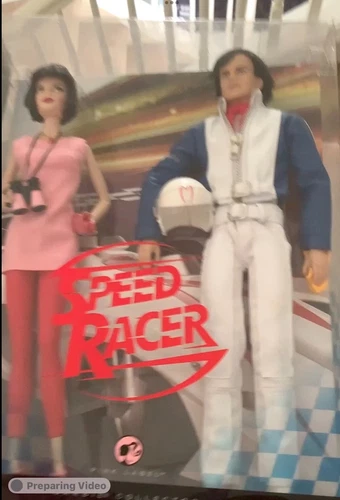 NRFB Barbie 2008 Pink Label Speed Racer Barbie and Ken Giftset