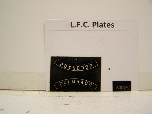 LFC LNER/BR No 60094 Colorado Typenschilder | Zustand: New