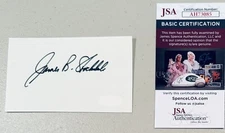 James Stockdale Signed Autographed 3x5 Card JSA Cert Medal of Honor VP Candidate