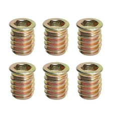 Threaded Inserts Nut Threaded Fastener Connector Hex Drive Threaded for Wood ...