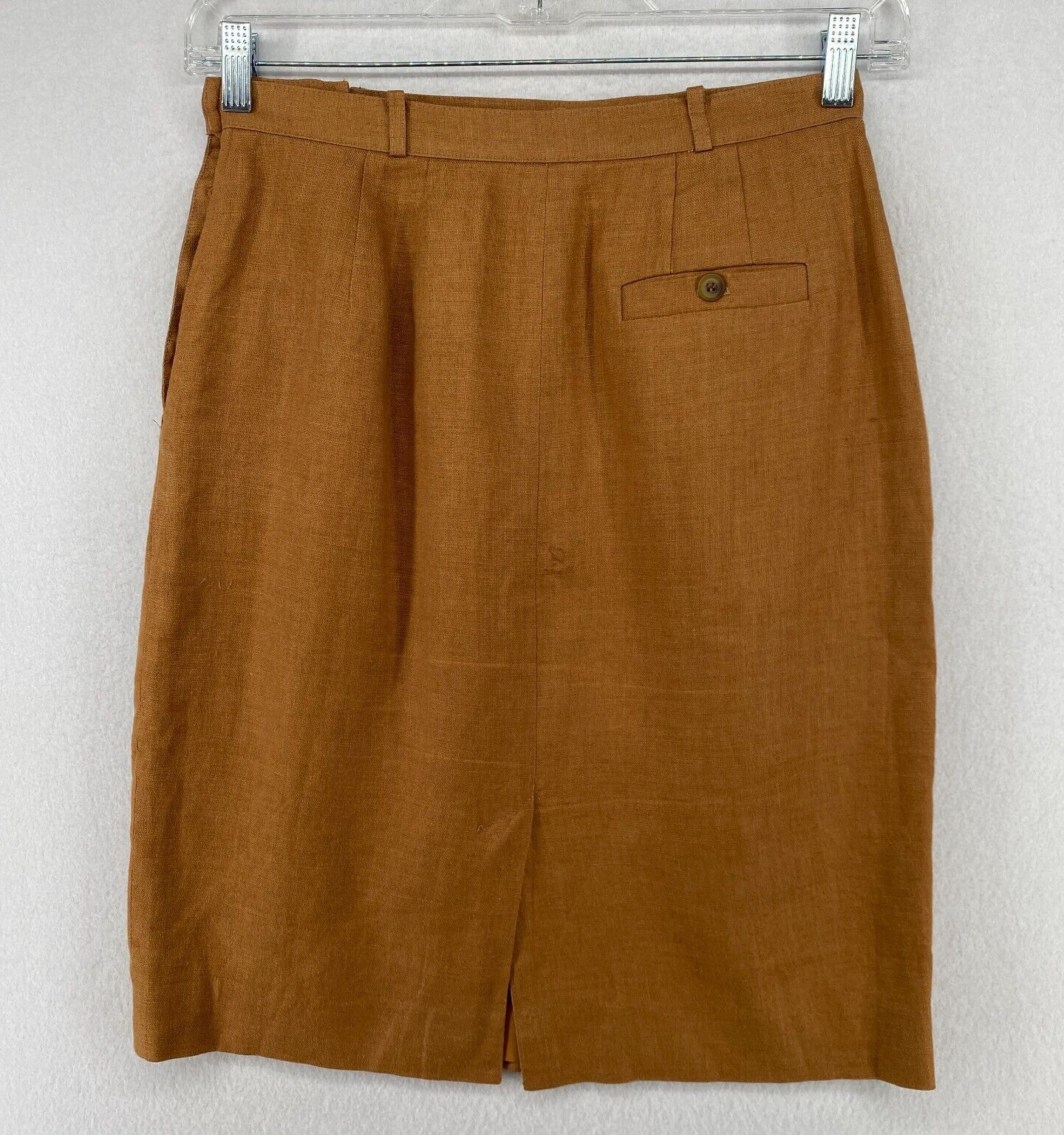 LIZ CLAIBORNE Skirt 10 Linen Pencil Straight Side… - image 3