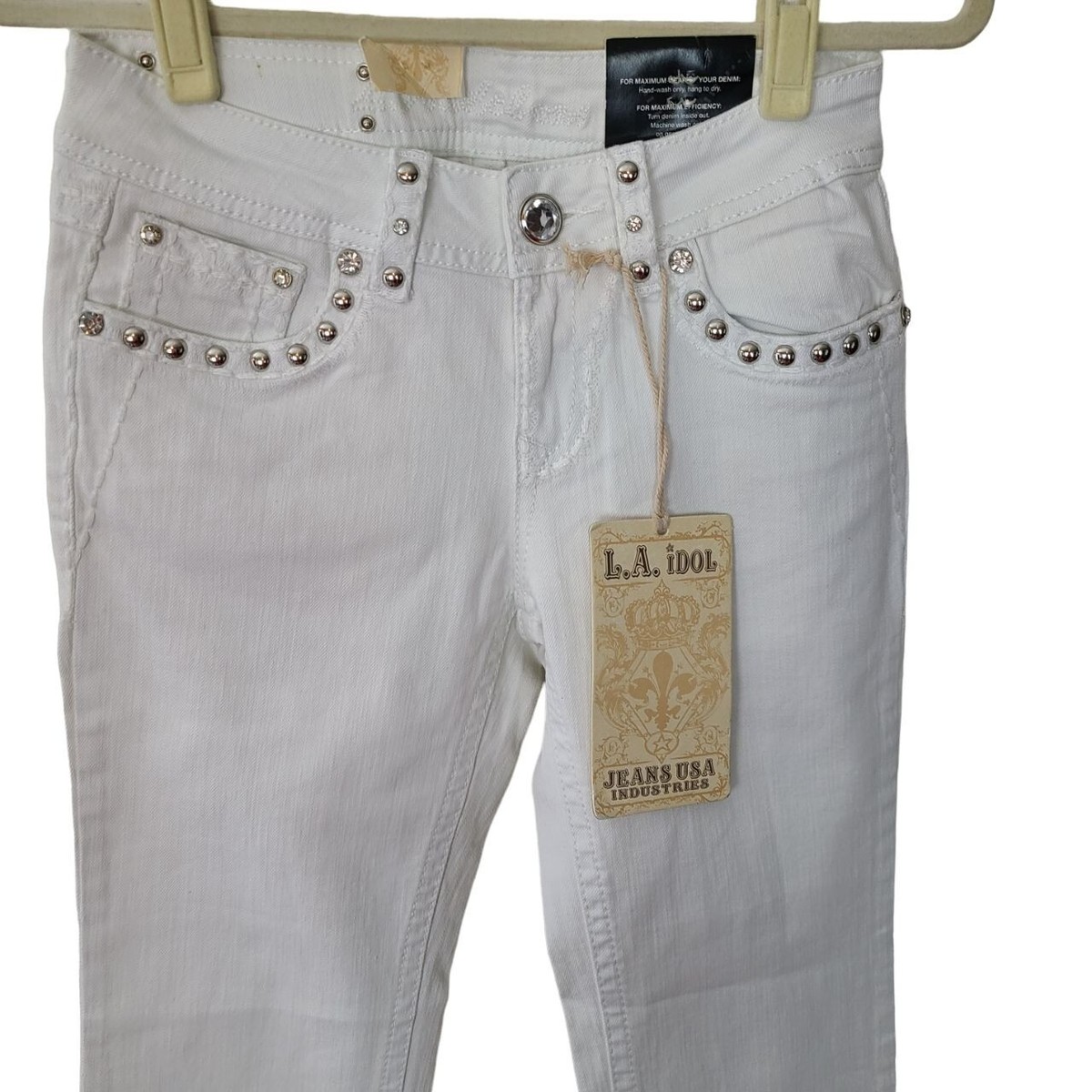 Jean Femme LA Idol Skinny Clouté Et Brodé - Taille 3 (29 Pouces), Neuf Sans étiquette