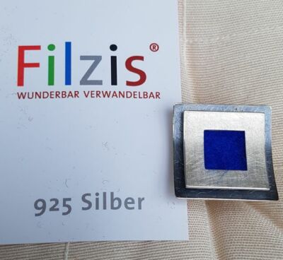 Filzis Ring 925ér Silber 58 oxidiert/matt wandelbar ''Dimension'' mehrere Farben