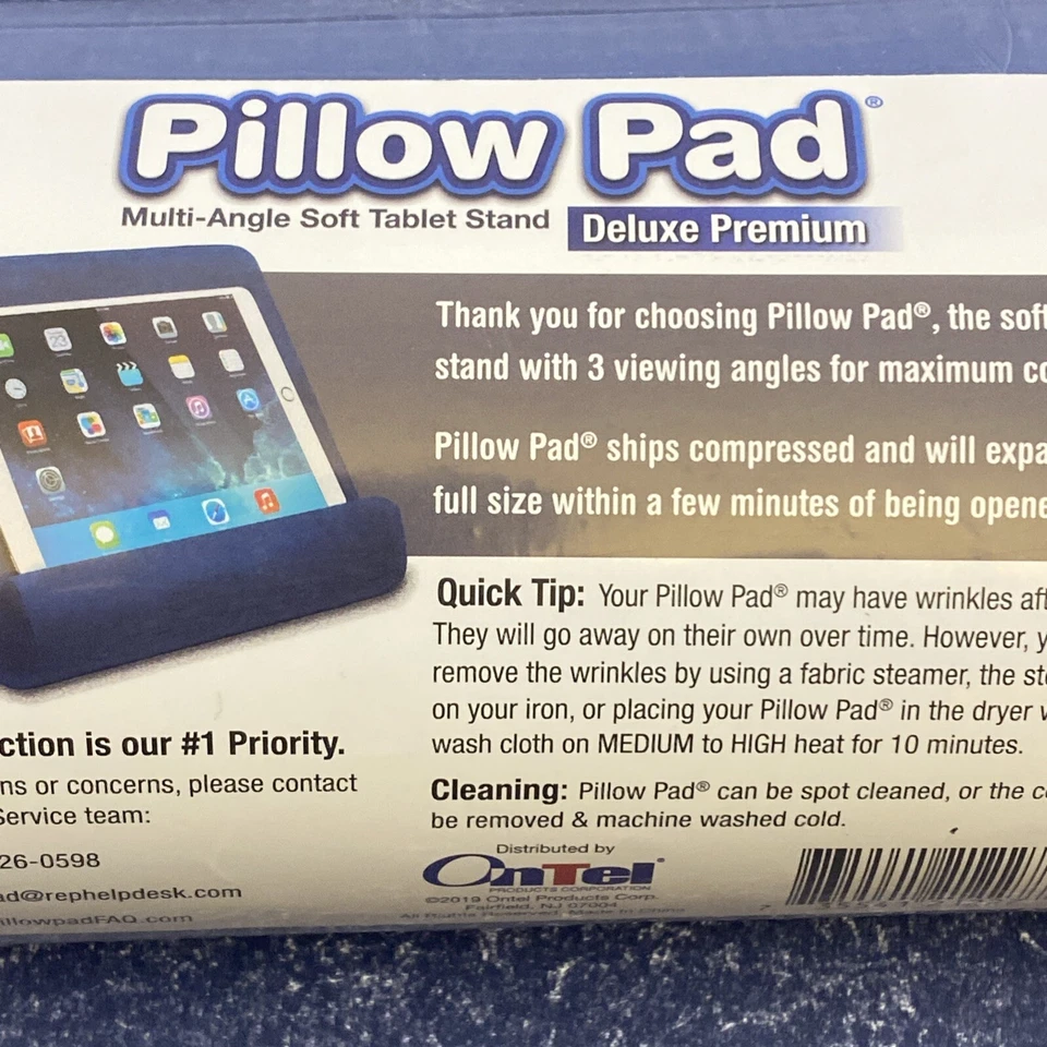 Ontel Pillow Pad Tablet Stand - Multi-Angle - Soft  - Blue - Image 2 of 4
