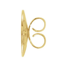 PAIR Jumbo Large 10mm 14k Yellow Gold Earring Friction Push backs Nuts USA