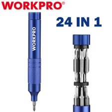 WORKPRO 24-in-1 Precision Screwdriver Multi-Bit Screwdriver W/S2 Steel Bits Blue