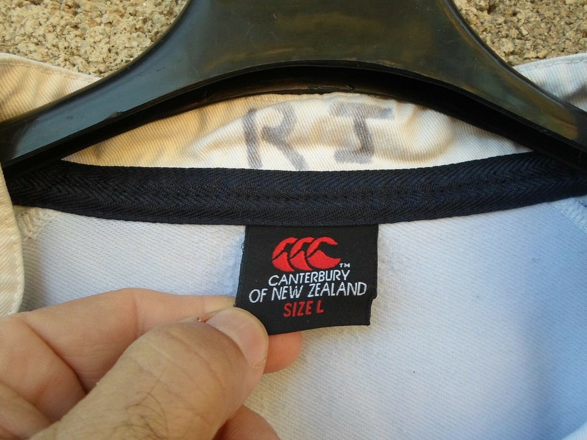 Maillot rugby CASTRES OLYMPIQUE porté n°14 CANTERBURY bleu match worn shirt XL