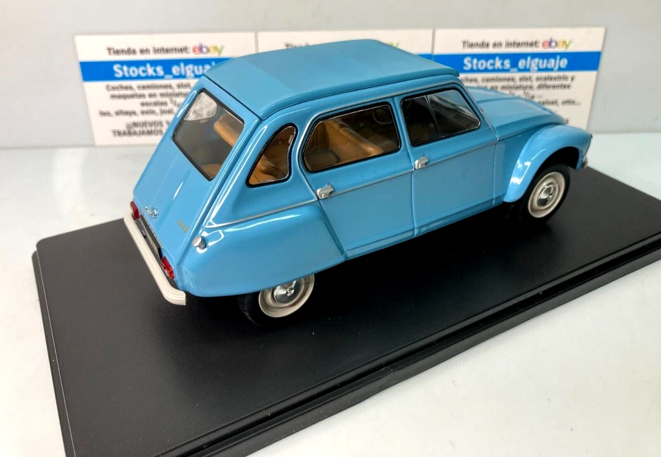 HACHETTE 1/24 DIECAST CITROEN DYANE 6 1970 AZUL CON VITRINA TAPA DURA - Imagen 3 de 4