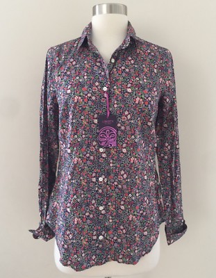 NEW JCrew Perfect shirt in Liberty Kayoko floral Sz 2 G0534