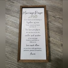 Kingdom Quality Marriage Prayer Wood Rustic Farmhouse Sign Decor Gift