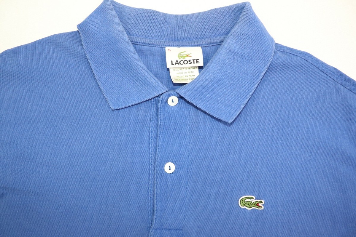 【LACOSTE】 SKIPPER POLO SHIRT サイズ5 Lacoste Polo Shirt Size 5 L Colorblock Regular Fit Stretch