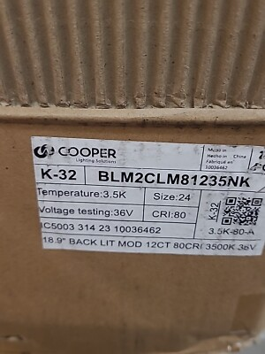 #ad 200 Cooper Lighting 18.9quot; Back Lit Mod 12CT LED Strip Lights 3500K K 32 Size24 $254.99