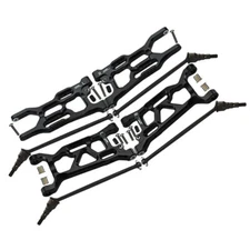 GPM Alum Combo Set B (F&R Lower Arms + F&R CVD Drive Shafts) Black for Lasernut