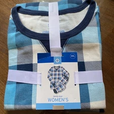 Women’s 2-Piece Target Family Sleep Pajamas BLUE BUFFALO CHECKED Size XXL NWT