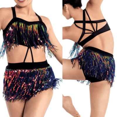 Revolution 10th House Dance solo Costume jazz fringe AFFINITY TH23107 LA adult