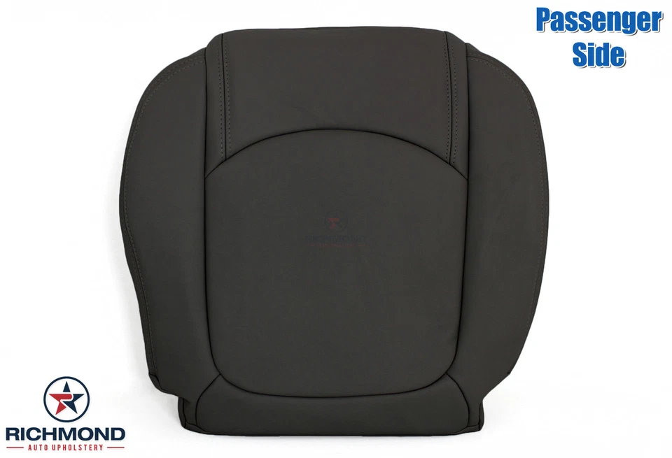 Saturn Outlook XR XE 2008 2009 - Cubierta de asiento de cuero inferior lateral del pasajero negra Foto 2 de 4