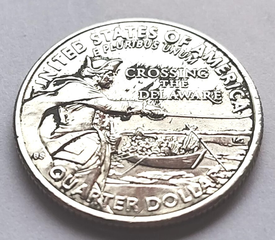 2021 Crossing The Delaware Die Error On Hat Quarter 25C FREE