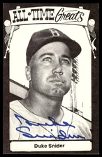 1973-80 Duke Snider TCMA All Time Greats Signed Auto (No COA) *AB837