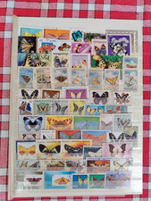 56 timbres papillons   ( lot C 101 )