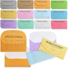 Juvale Cash Envelopes for Budgeting System - 6.75 x 3.25 In, A6 a, Multicolor 