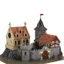 Medieval Castle 2 Version with Interior Modular Building 4747 Pieces MOC Build