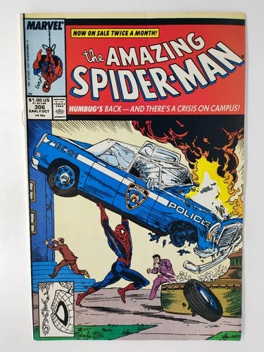 Amazing Spider-Man #306 FN Action Comics 1 Homage Todd McFarlane 1988