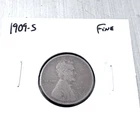 1909-S Lincoln Wheat Cent Penny FINE Semi Key Date