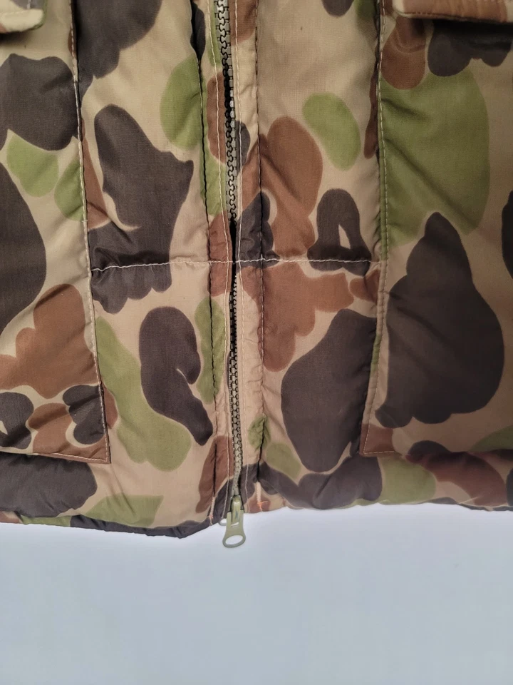 VTG Cabelas Hunting Coat Mens XL T Camouflage Blaze Orange Reversible Down Parka - Image 3 of 4