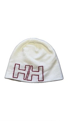 Helly Hansen White Beanie with Red Logo