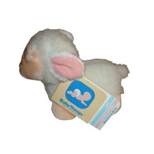 Vintage 1984 Baby Things by Dakin Lamb Sheep Plush Rattle White Peach 6" NWT