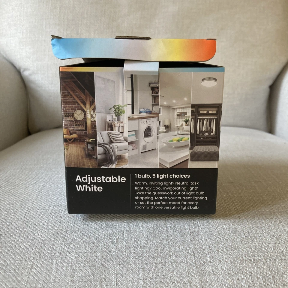 2 Feit Electric Adjustable White LED Bulbs 60W Eq 8.8W A19 Dimmable – NEW - Image 3 of 4