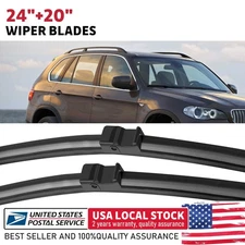 New 24"& 20" All Season Premium Front Windshield Wiper Blade For BMW X5 2006-11