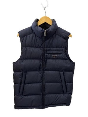 PRADA down Vest Navy 48 Used | eBay