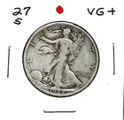 1927 "S" Walking Liberty Half Dollar***VG+***