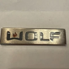 815575 ? Wolf Range Stove  Oven Nameplate  | OEM | Adhesive Emblem Placard Logo