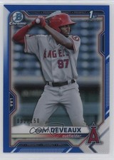 2021 Bowman Chrome Prospects Blue Refractor 92/150 Trent Deveaux #BCP-94 6tw