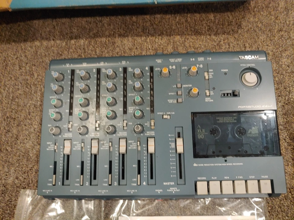 TASCAM Portastudio 414MKII 4-track Analog Cassette Recorder. Powers On UNTESTED - Image 2 of 4
