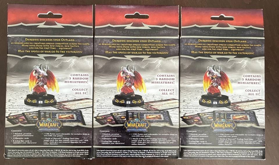 Lote De 3 Miniaturas World of Warcraft Spoils of War Booster Pack Cubierta Superior (G2) Foto 3 de 4