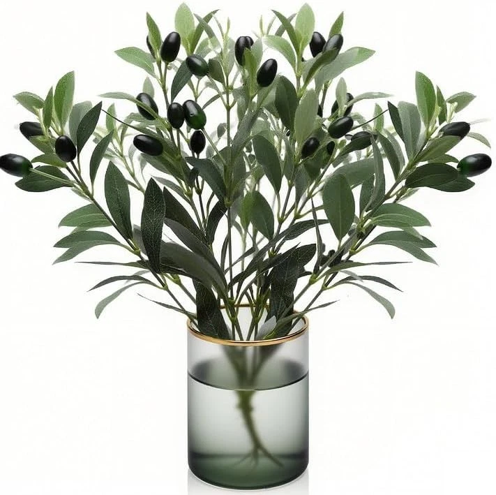 Künstliche Olivenzweige 30cm 10 Stück Biegbar Dekoration Hochzeit Wohnzimmer - Bild 3 von 4