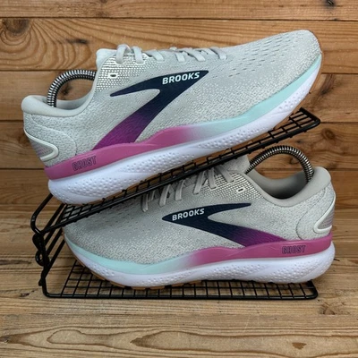 Brooks Trainers Womens Size UK 8 Ghost 16 White Pink Road Running Cushion Shoes - Image 1 of 4